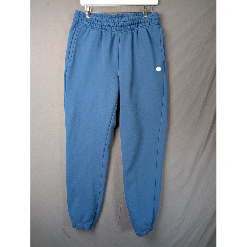 Champion Mens Blue Fleece Jogger Sweatpants Size Large Embroidered Logo